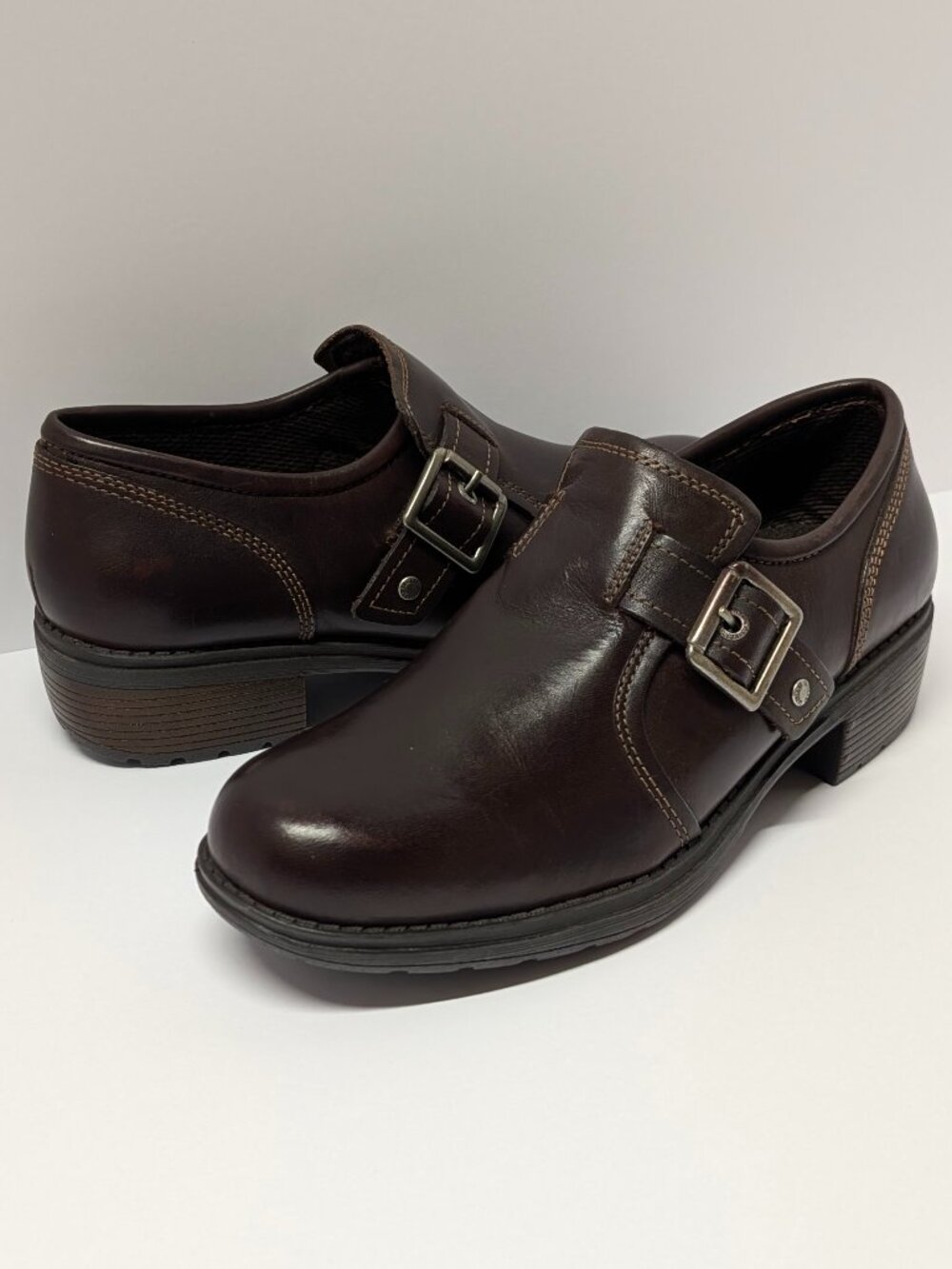 Eastland Open Road Leather Slip-On Dress Shoes in Dark Brown - Picture 4 of 13